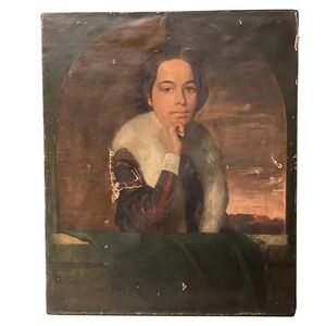 1851 Portrait Antique Oil Painting